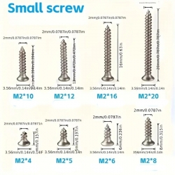 Malé nerezové samořezné šrouby /vruty 2mm x 4-20mm